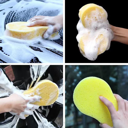 Professional title: ```High-Density Large Honeycomb Car Washing Sponges - 8-Shaped Block for Car Cleaning and Waxing - Cleaning Accessories Set of 1/2/4 Pieces```