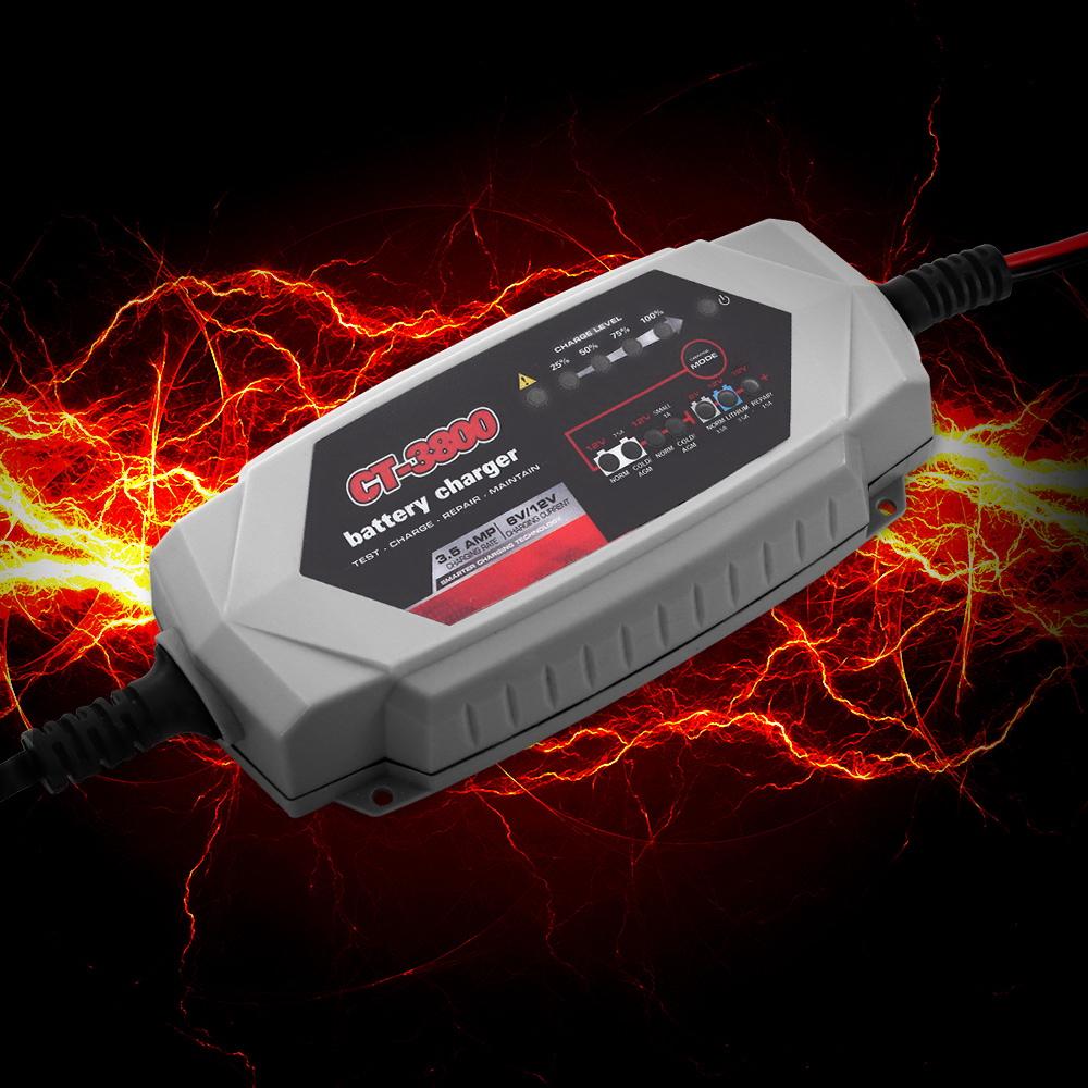 Smart Battery Charger 3.5A 12V 6V Automatic SLA AGM Car Truck Boat